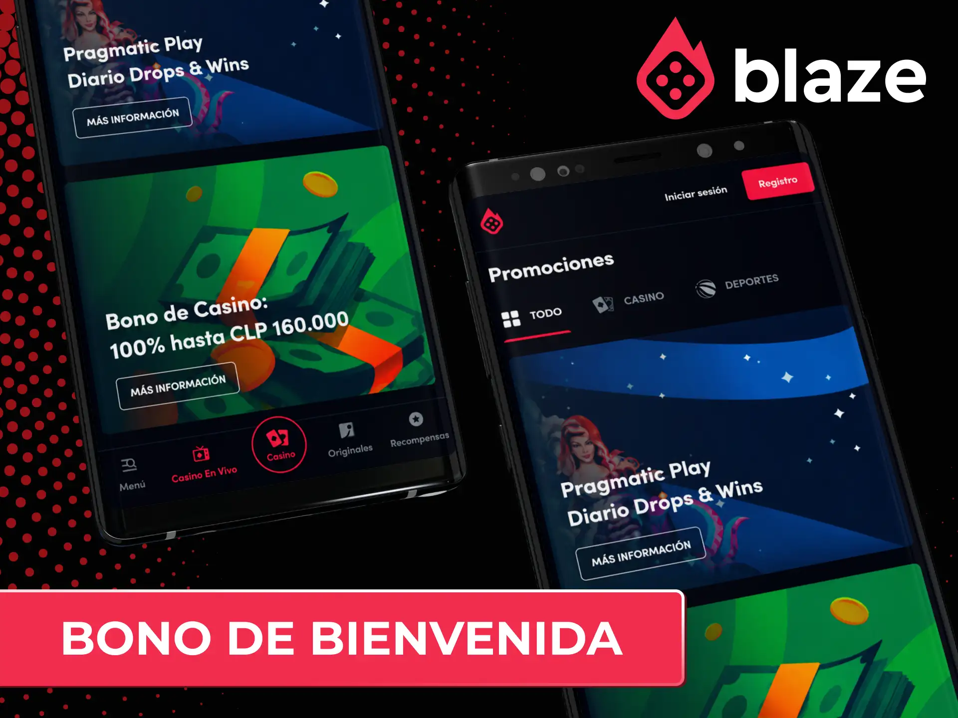 Reclama el bono de bienvenida exclusivo tras instalar la app de Blaze en tu dispositivo móvil.