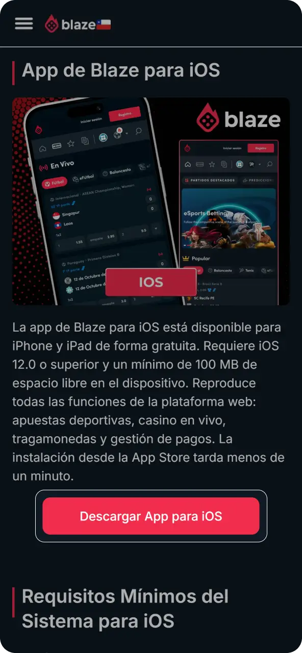 Accede al enlace de descarga desde el portal oficial de Blaze para ser redirigido de forma segura.