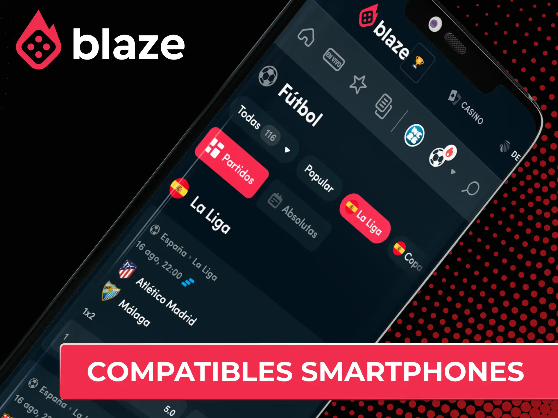 Revisa la lista de smartphones Android compatibles para instalar la app de Blaze sin problemas.