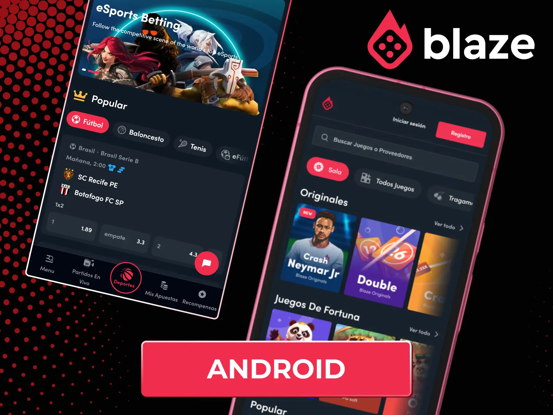 Descarga la aplicación Blaze Chile para Android y apuesta desde tu dispositivo móvil de forma cómoda.