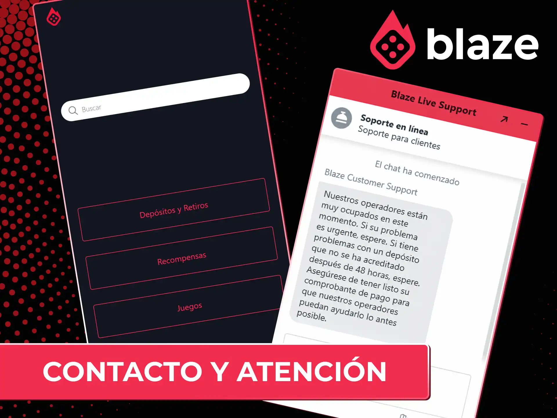 Comunícate con el servicio de atención al cliente en el sitio oficial Blaze Chile para resolver dudas.