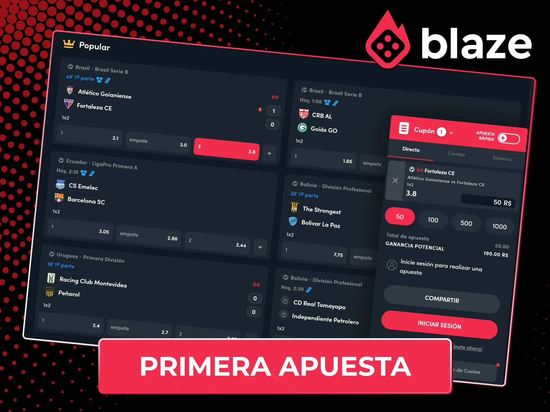 Aprende a realizar tu primera apuesta de forma rápida en el sitio oficial Blaze Chile.