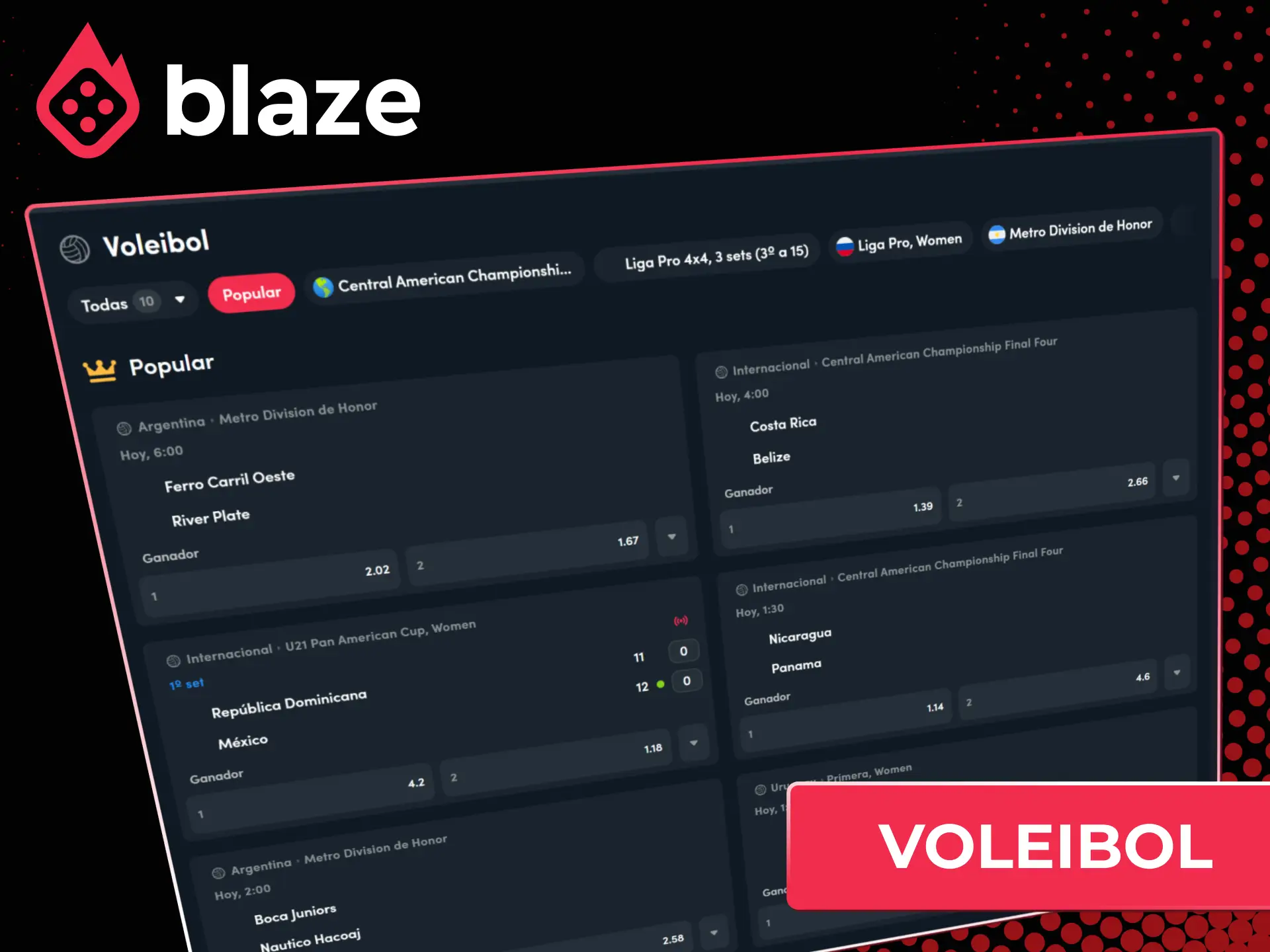 Encuentra cuotas atractivas para apuestas deportivas en voleibol dentro del sitio Blaze.
